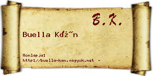 Buella Kán névjegykártya